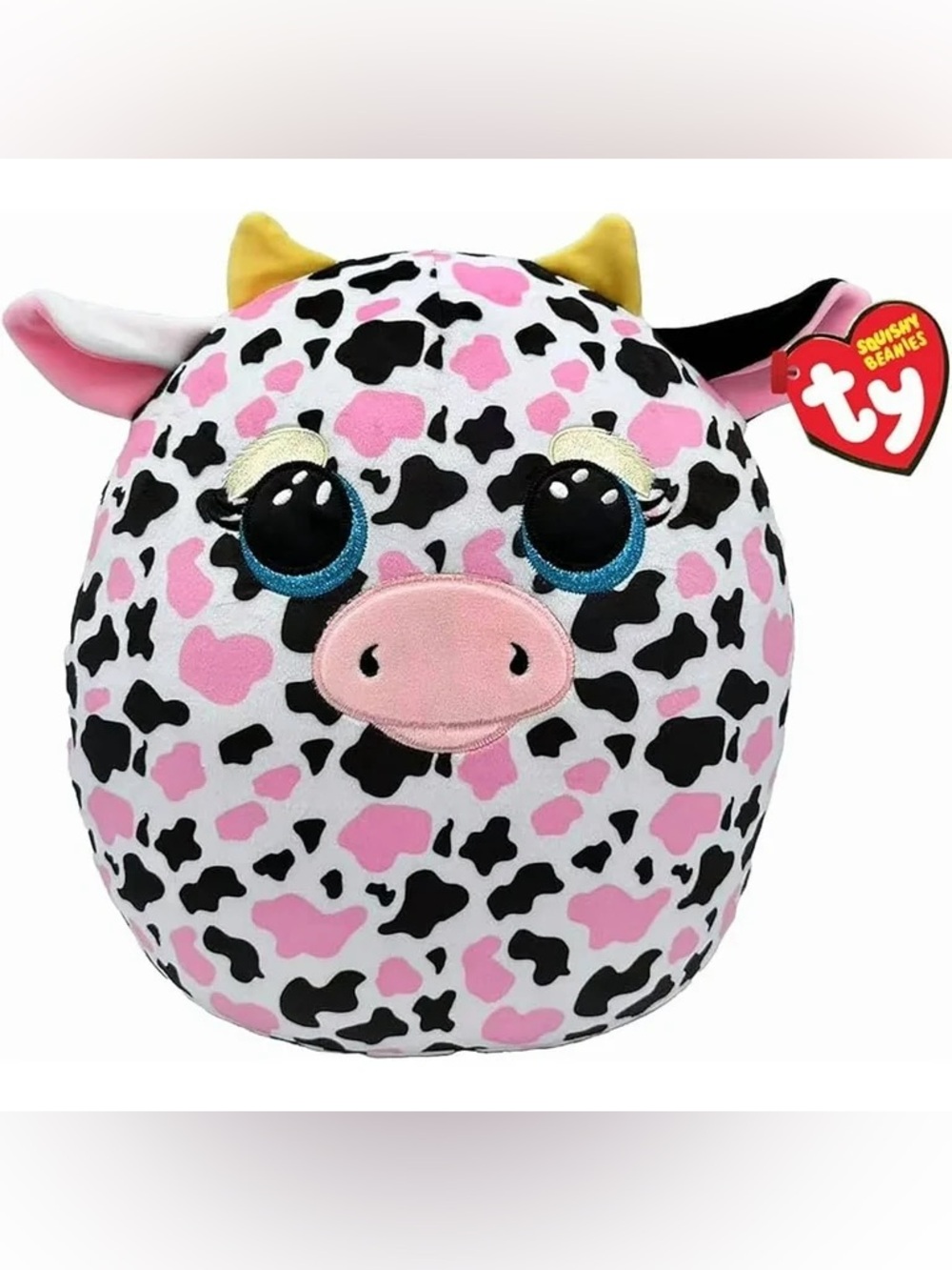 TY Milkshake the pink cow plush beanie squishie, western animal stuffie
